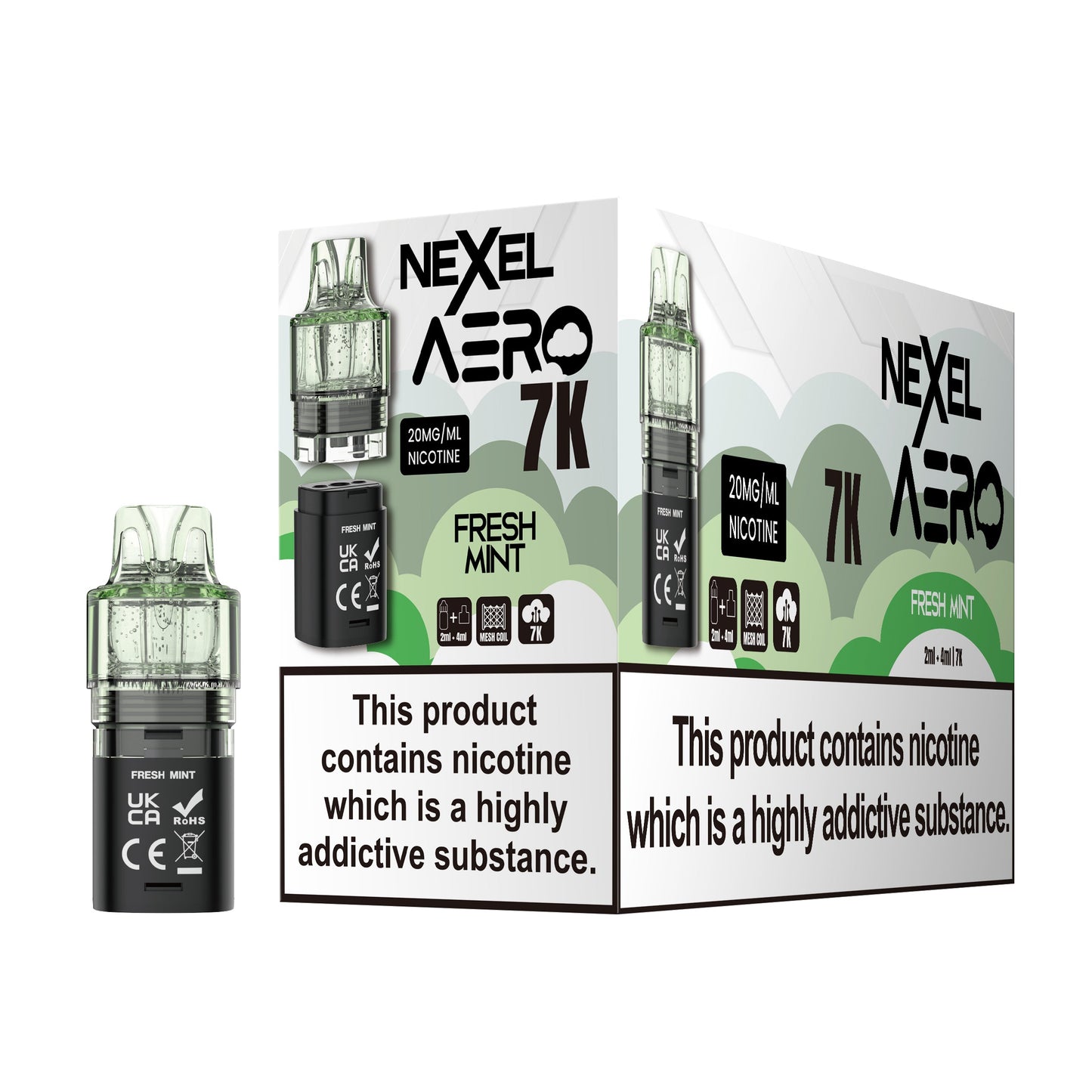 Nexel Aero 7K Prefilled Pods 1X5 ***NEW***