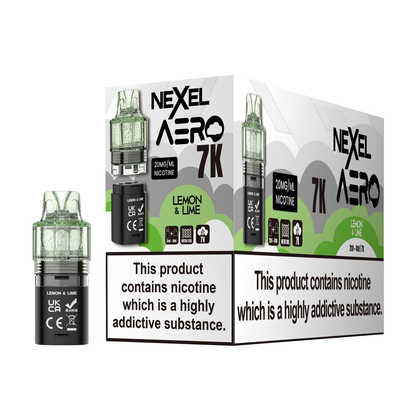 Nexel Aero 7K Prefilled Pods 1X5 ***NEW***