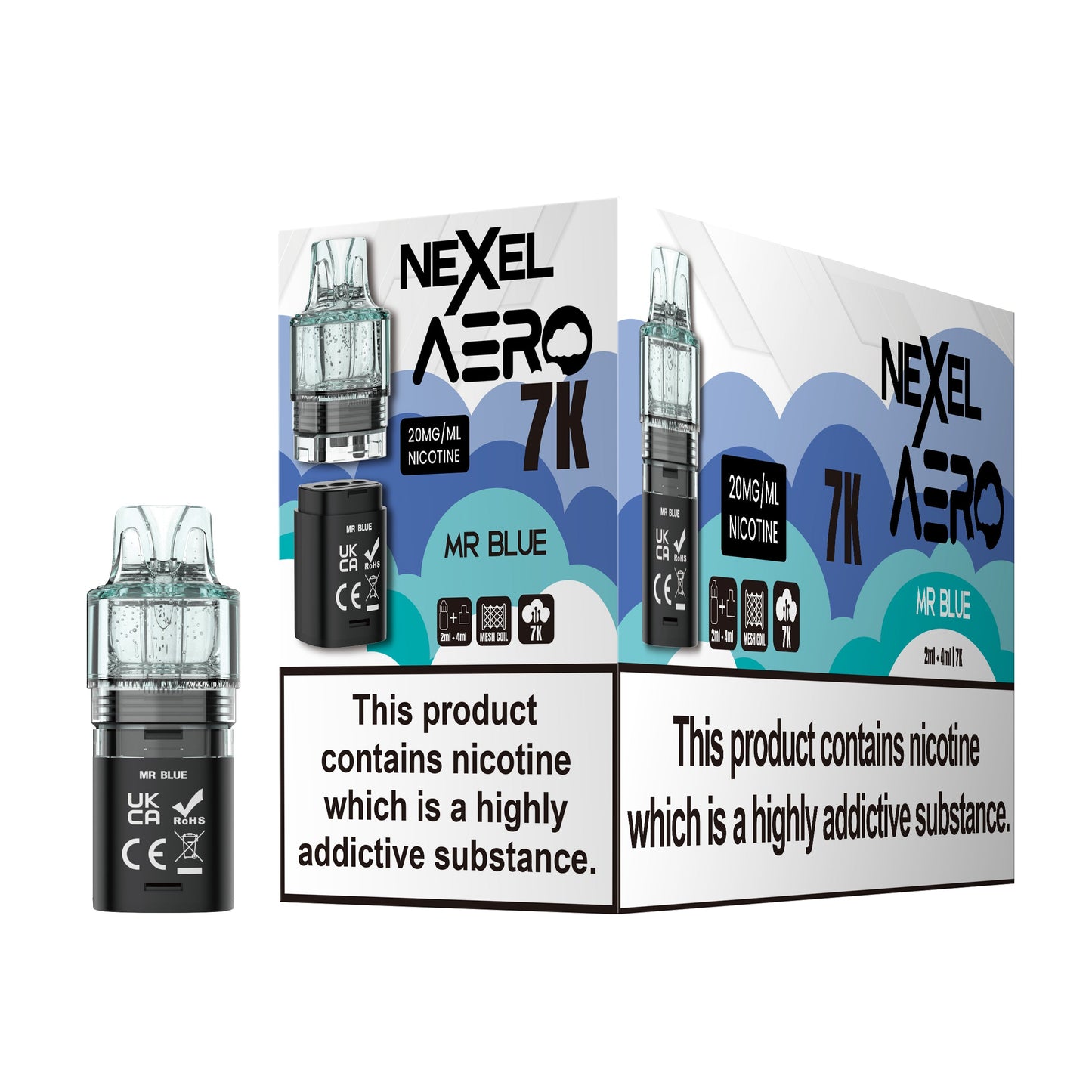 Nexel Aero 7K Prefilled Pods 1X5 ***NEW***