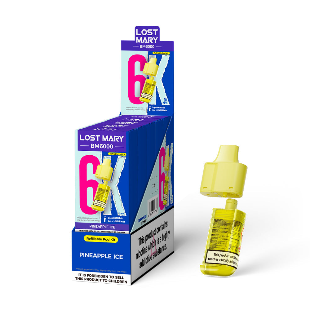 Lost Mary BM6000 Prefilled Kits 1X5 Compliant iVape Delivery Lost Mary BM6000 Prefilled Kits 1X5 Compliant iVape Delivery