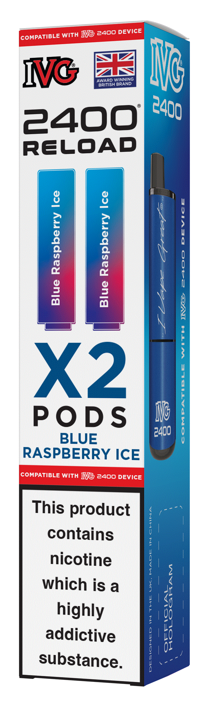 IVG 2400 Reloads Single Flavour Prefilled Pods 1X5 Compliant iVape Delivery IVG 2400 Reloads Single Flavour Prefilled Pods 1X5 Compliant iVape Delivery