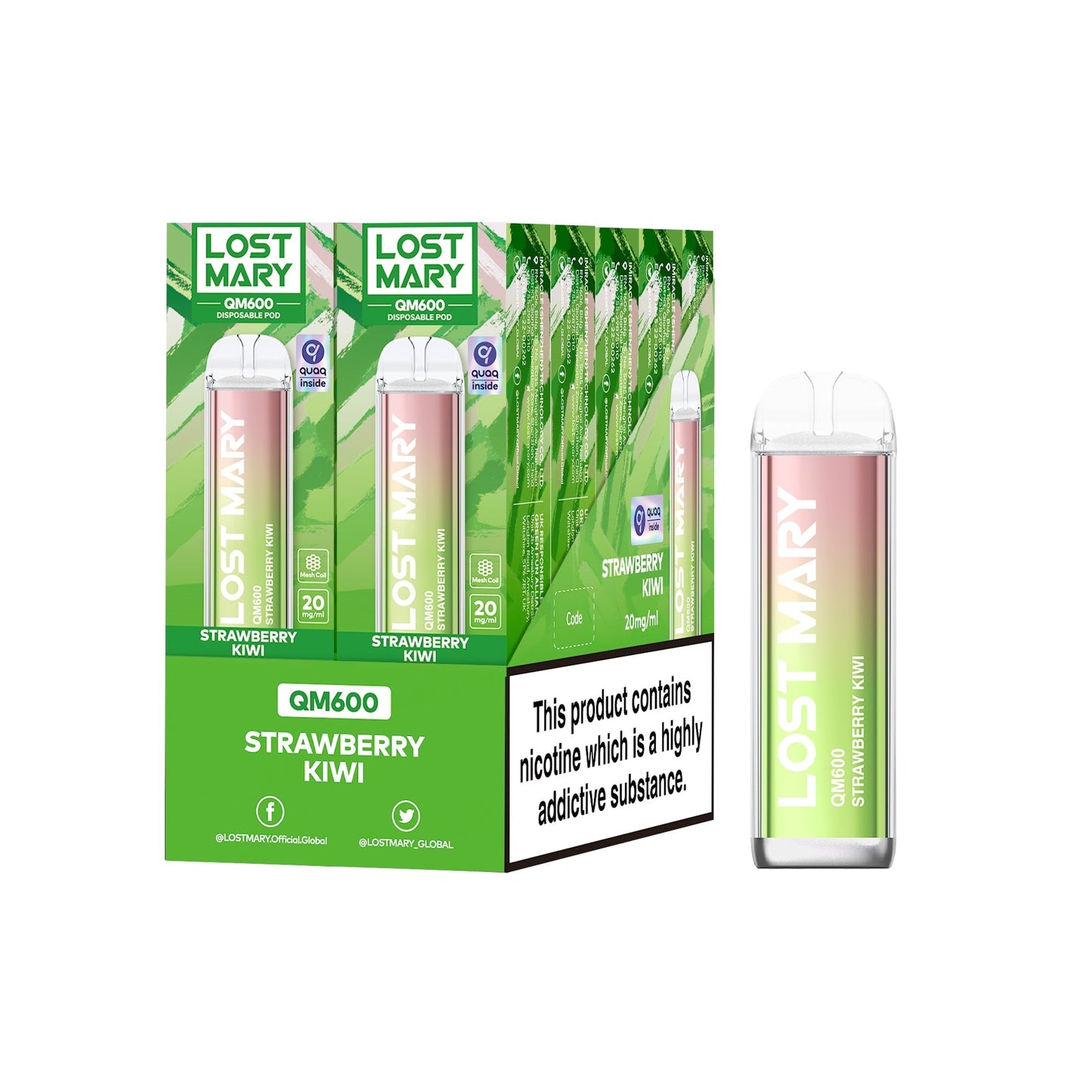 Lost Mary QM600 Disposable Vapes 1X10 pack