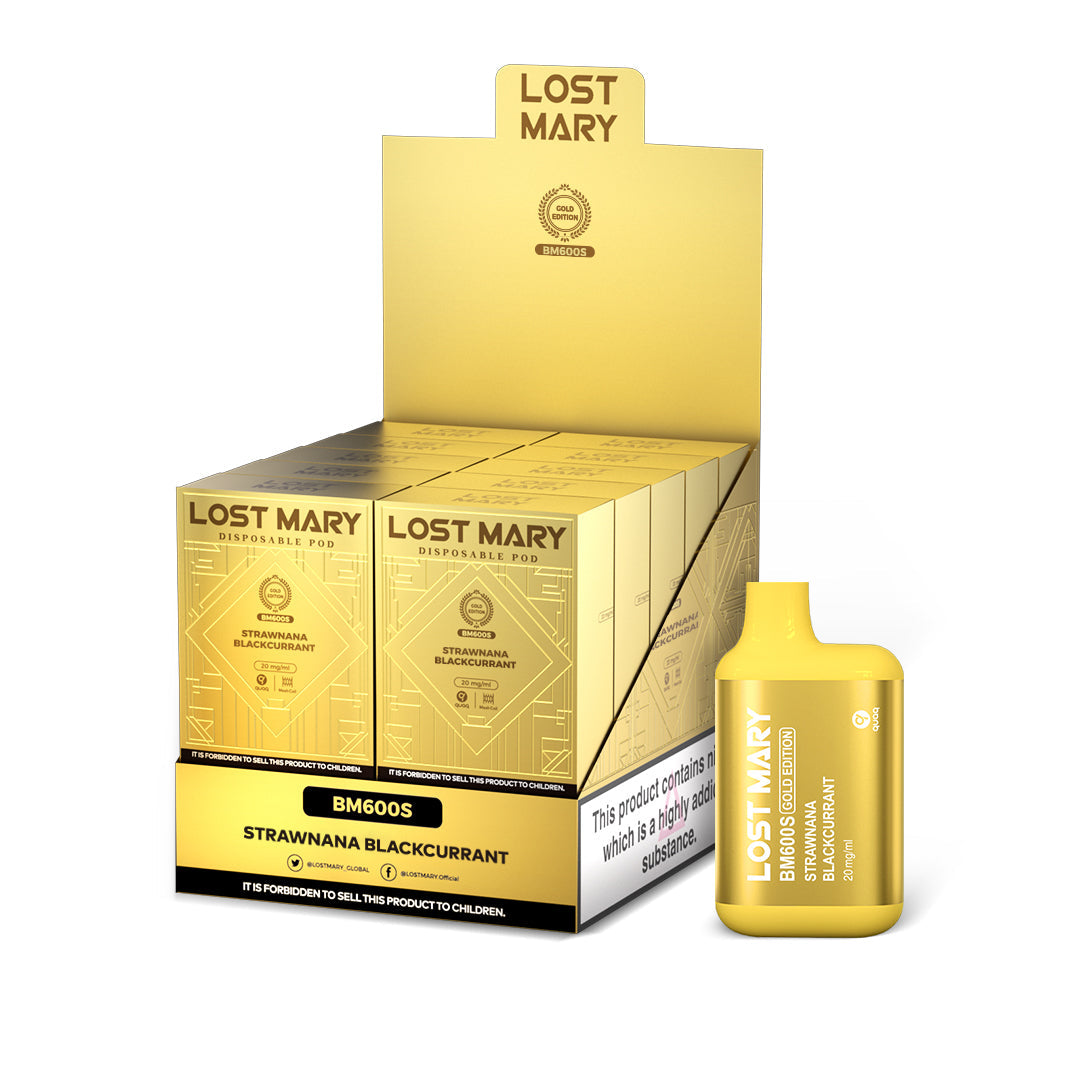 Lost Mary BM600S - Gold Edition - Disposable Vapes 1X10 pack