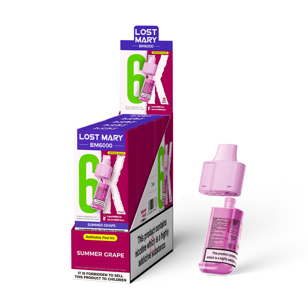 Lost Mary BM6000 Prefilled Pods 1X5 NEW Compliant