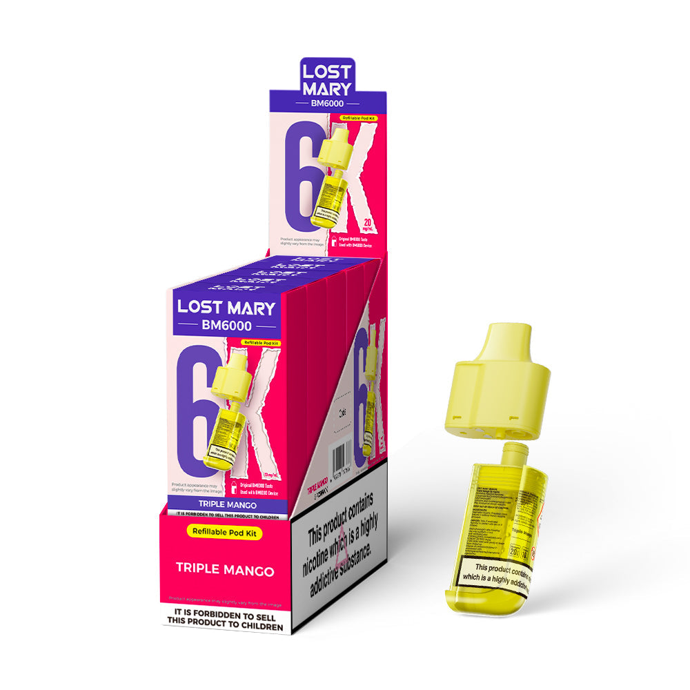 Lost Mary BM6000 Prefilled Pods 1X5 NEW Compliant