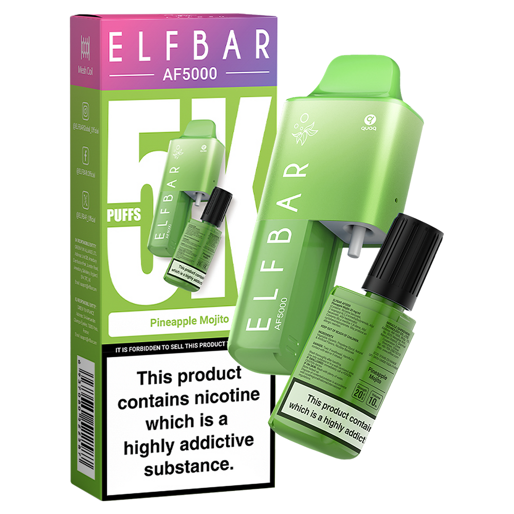 Elf Bar AF5000 Rechargeable Disposable Vape 1X5 pack