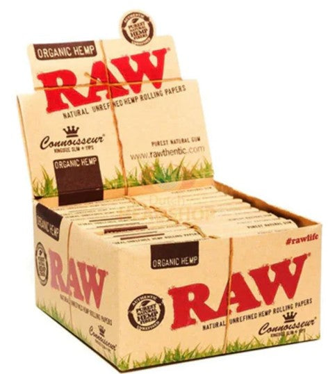 Raw Organic Hemp King Size Rolling Papers 1X50