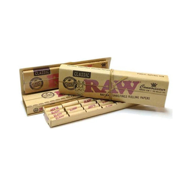 Raw Classic Connoisseur KS Rolling Paper & Tips 1X24