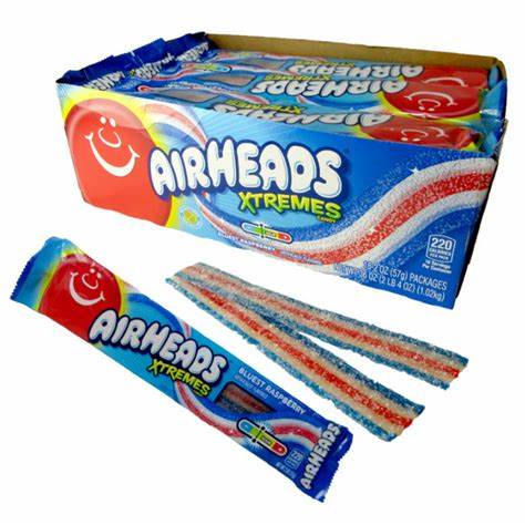 Air Heads Xtremes Bluest Raspberry 1X18 57g