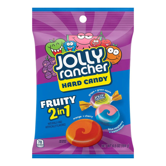 Jolly Rancher Hard Candy Fruity 2in1 1X12 Peg Bags 198g