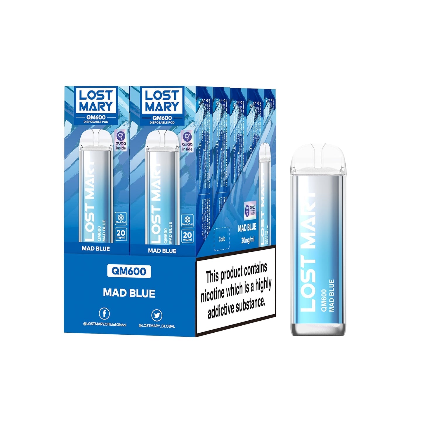 Lost Mary QM600 Disposable Vapes 1X10 pack